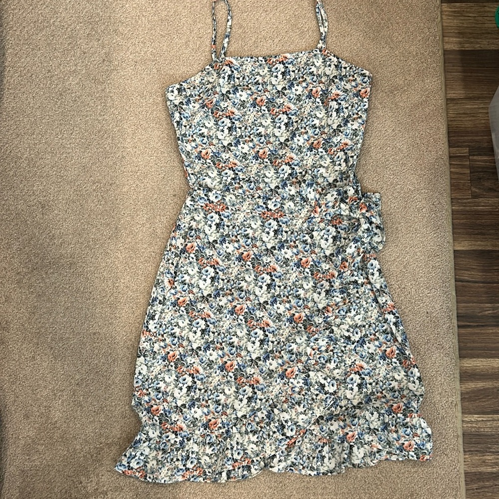 SHEIN Floral Adjustable Strap Dress - Size Small
